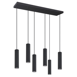 Lampa wisząca Ivar VI czarna LED - Thoro | 80cm