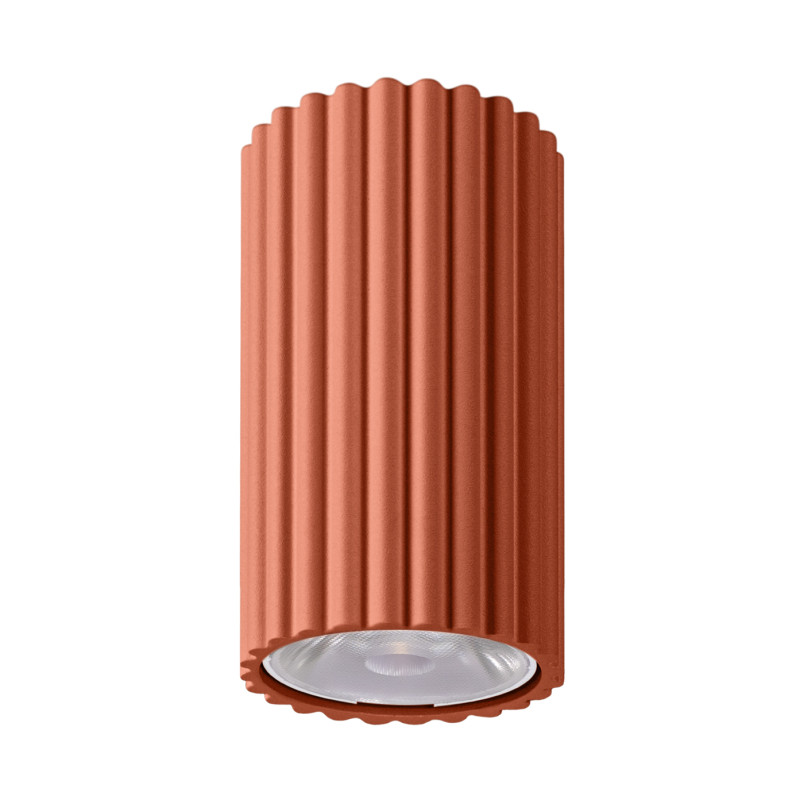 Plafon ryflowany Thoro Ivar ochra LED - Retro design