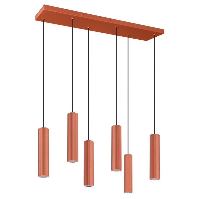 Lampa wisząca Thoro Ivar VI - Czerwona LED 80cm | Salon