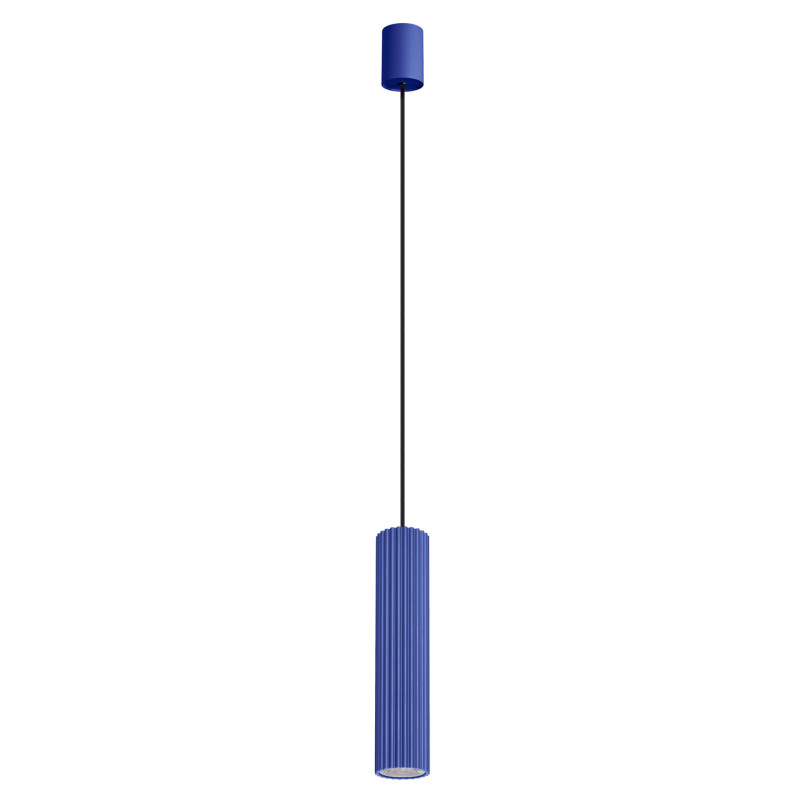 Lampa wisząca Thoro Ivar | Niebieska, LED, Retro