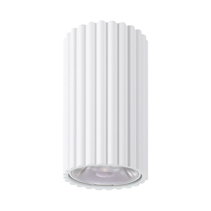 Plafon LED Ivar biały Thoro - Ryflowany, Retro, 4000K