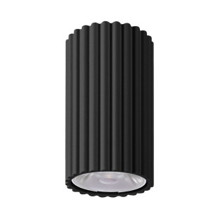 Plafon LED Ivar czarny - Thoro | Downlight ryflowany