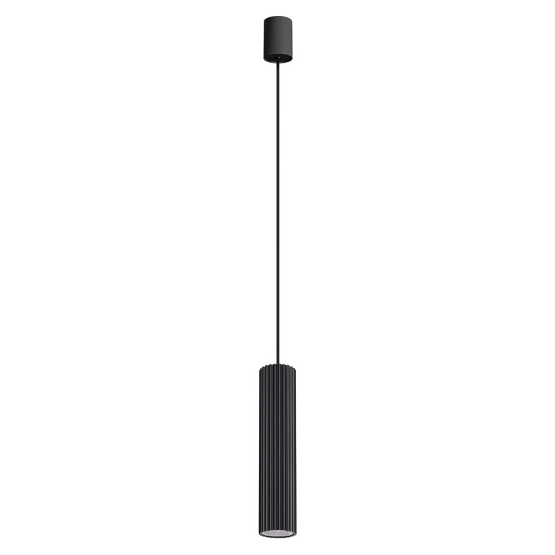 Lampa wisząca Thoro Ivar - czarna, tuba LED | Sklep z lampami