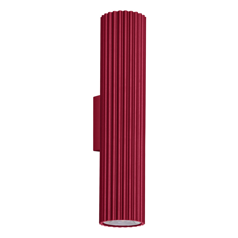 Kinkiet ryflowany tuba Ivar burgund LED Thoro - Retro design