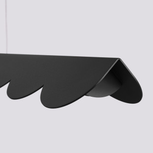 Lampa wisząca Biscuit czarna LED Thoro | Design i funkcjonalność