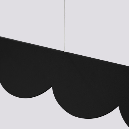 Lampa wisząca Biscuit czarna LED Thoro | Design i funkcjonalność