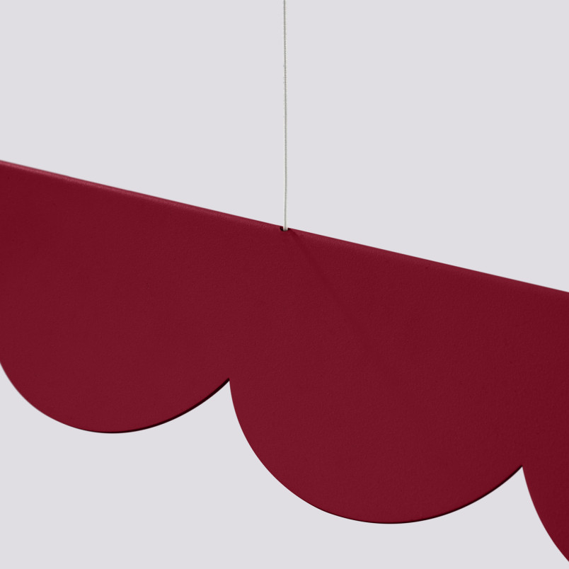 Lampa wisząca Biscuit czerwona Thoro | Design i funkcjonalność