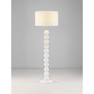 Lampa podłogowa Japandi MOCASHI | Biała, 155cm | Decolab24
