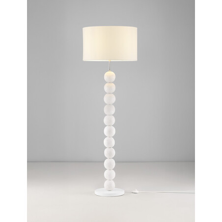Lampa podłogowa Japandi MOCASHI | Biała, 155cm | Decolab24