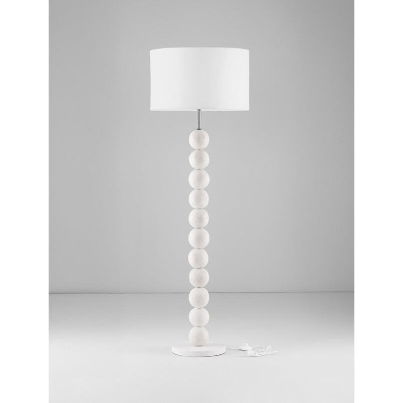 Lampa podłogowa Japandi MOCASHI | Biała, 155cm | Decolab24