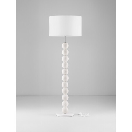 Lampa podłogowa Japandi MOCASHI | Biała, 155cm | Decolab24