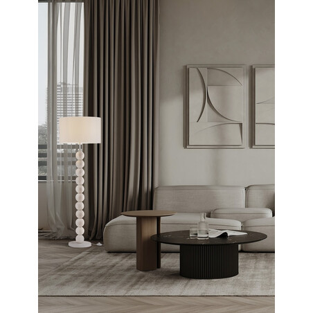 Lampa podłogowa Japandi MOCASHI | Biała, 155cm | Decolab24