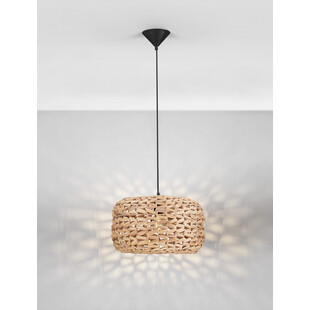 Lampa wisząca boho Nopn | Drewno, trawa morska | Decolab24