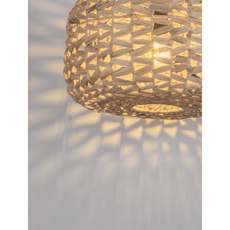 Lampa wisząca boho Nopn | Drewno, trawa morska | Decolab24