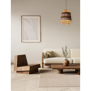 Lampa wisząca boho Sopco | Brązowo-niebieska | Decolab24
