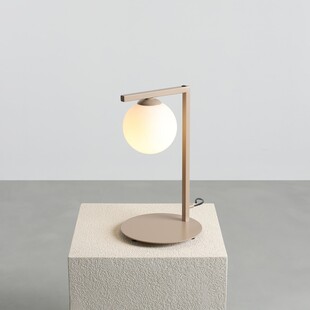 Lampa stołowa szklana Zac Beige - Aldex | Elegancki Design