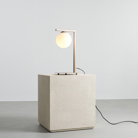 Lampa stołowa szklana Zac Beige - Aldex | Elegancki Design