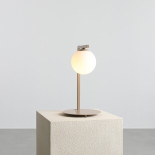 Lampa stołowa szklana Zac Beige - Aldex | Elegancki Design