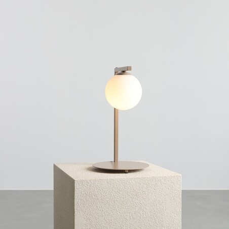 Lampa stołowa szklana Zac Beige - Aldex | Elegancki Design
