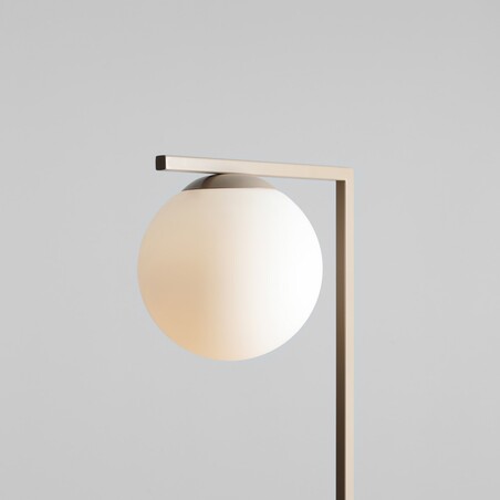 Lampa podłogowa szklana kula Zac Beige | Aldex