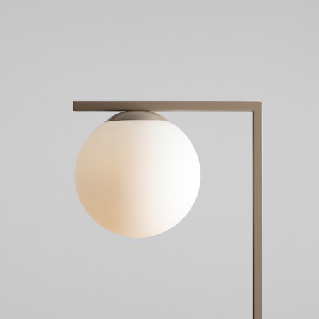 Lampa podłogowa szklana kula Zac Beige | Aldex