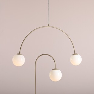 Lampa wisząca UNA Coral - 2 szkła, biały/beż | Aldex