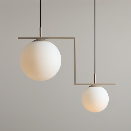 Lampa wisząca 2 kule białe/beżowe Aldex Zac | Sklep z lampami