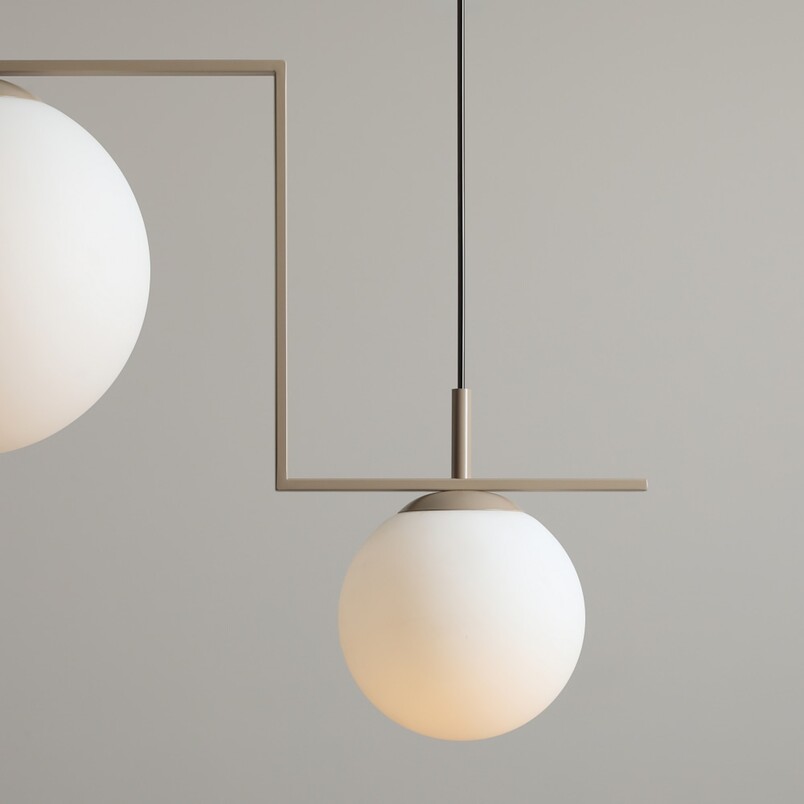 Lampa wisząca 2 kule białe/beżowe Aldex Zac | Sklep z lampami