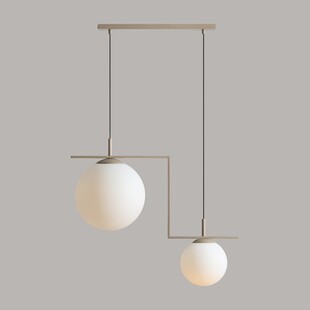 Lampa wisząca 2 kule białe/beżowe Aldex Zac | Sklep z lampami