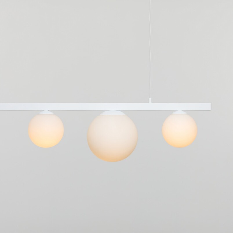 Lampa Garda V biała Aldex - Szklane kule, wisząca E27