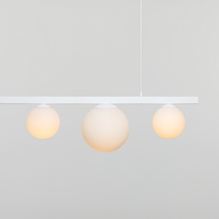 Lampa Garda V biała Aldex - Szklane kule, wisząca E27