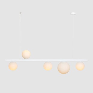 Lampa Garda V biała Aldex - Szklane kule, wisząca E27