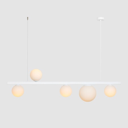 Lampa Garda V biała Aldex - Szklane kule, wisząca E27