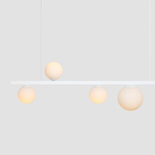 Lampa Garda V biała Aldex - Szklane kule, wisząca E27