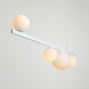 Lampa Garda IV biała Aldex | Wisząca, szkło, E27 - Kup teraz!