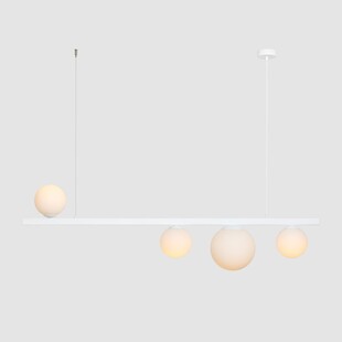 Lampa Garda IV biała Aldex | Wisząca, szkło, E27 - Kup teraz!