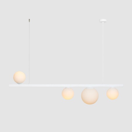 Lampa Garda IV biała Aldex | Wisząca, szkło, E27 - Kup teraz!