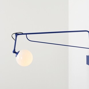 Kinkiet Soho Glass Aldex - Biały/Kobalt, Szkło | Kup Teraz!