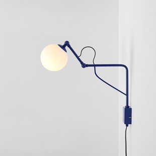 Kinkiet Soho Glass Aldex: Szklana kula, biały/kobalt - Sklep Lamp