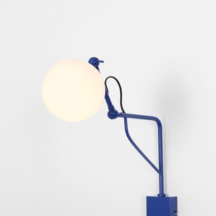 Kinkiet Soho Glass Aldex: Szklana kula, biały/kobalt - Sklep Lamp