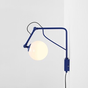 Kinkiet Soho Glass Aldex: Szklana kula, biały/kobalt - Sklep Lamp