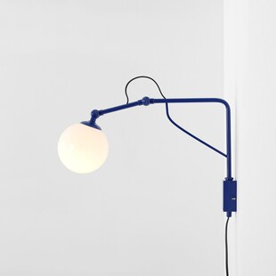 Kinkiet Soho Glass Aldex: Szklana kula, biały/kobalt - Sklep Lamp