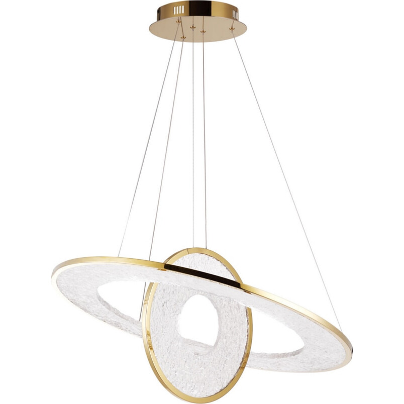 Lampa wisząca glamour Alexia LED - MaxLight | 74cm, Złota
