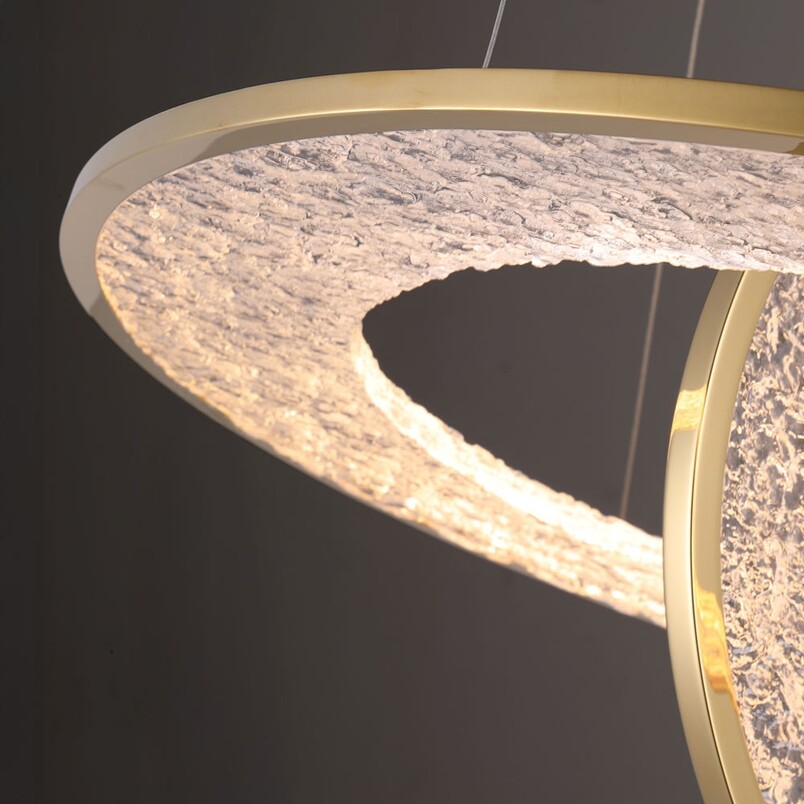 Lampa wisząca glamour Alexia LED - MaxLight | 74cm, Złota