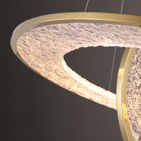 Lampa wisząca glamour Alexia LED - MaxLight | 74cm, Złota