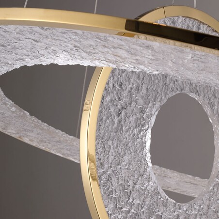 Lampa wisząca glamour Alexia LED - MaxLight | 74cm, Złota