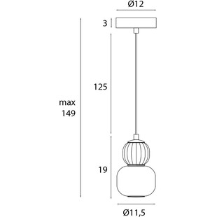 Lampa wisząca szklana Modern LED MaxLight | Elegancki design