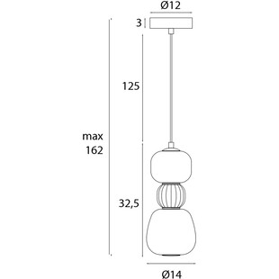 Lampa wisząca LED MaxLight - Szklana, Modern, 14cm - Cena 520 PLN