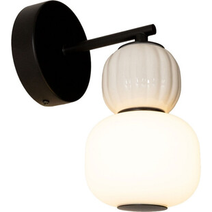 Kinkiet Modern LED MaxLight - Szkło, Opal / Jasny Szary