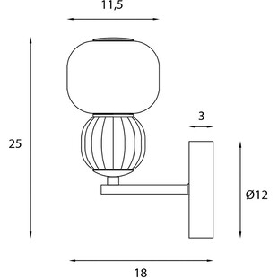 Kinkiet Modern LED MaxLight - Szklany, Dekoracyjny | Kup Teraz